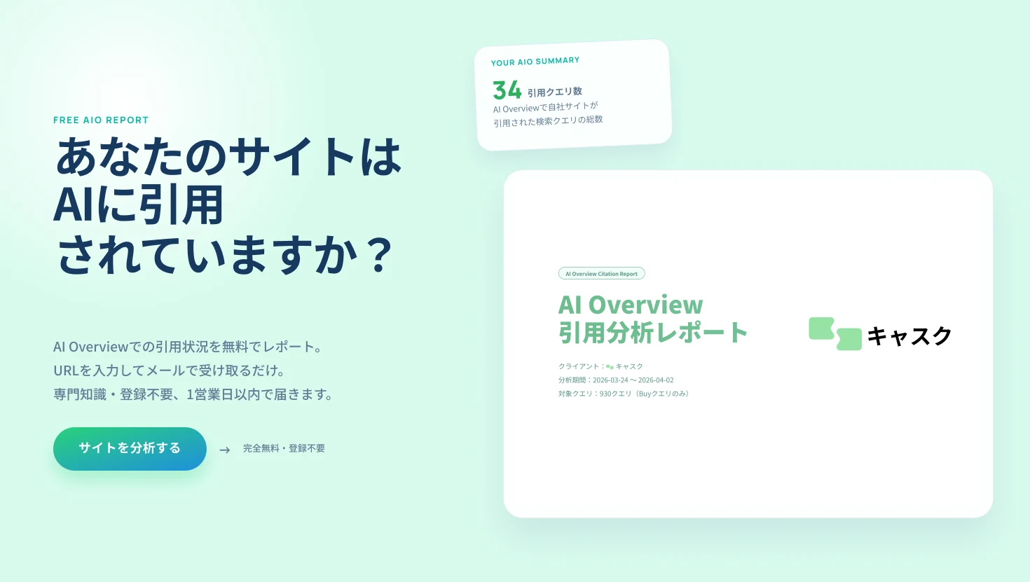 AIOレポート申込み導線イメージ